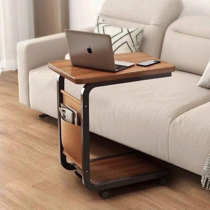 طاولة جانبية عصرية متحركة للكمبيوتر المحمول Table d’appoint roulante moderne pour ordinateur portable maison