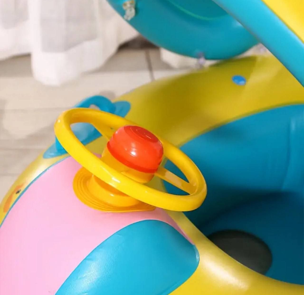 Bouée Bébé Siège avec Parasol Amovible, Bateau Gonflable مقعد عائم للأطفال مع مظلة شمسية قابلة للإزالة، قارب قابل للنفخ