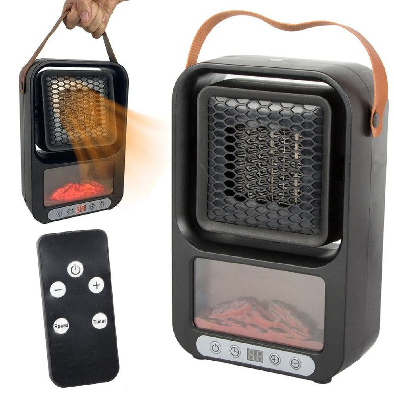 Fan Heater Chauffage à flame mini électrique 600W radiateur portable مدفأة كهربائية صغيرة محمولة بقدرة 600 واط