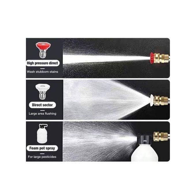 مسدس ماء للسيارات، غسالة محمولة لاسلكية عالية الضغط Pistolet à eau Automobile Nettoyeur haute pression portable sans fil 48V trois batteries accessoires