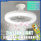 Ventilateur de plafond LED rotatif avec lampe LED مروحة سقف دوارة مزودة بإضاءة LED