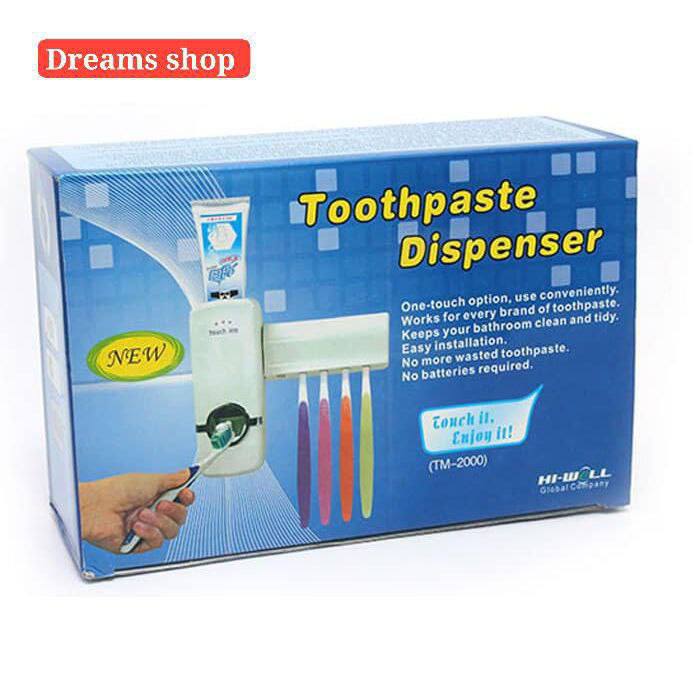موزع معجون أسنان أوتوماتيكي مع حامل فرشاة الأسنان 5في1Toothpaste Dispenser