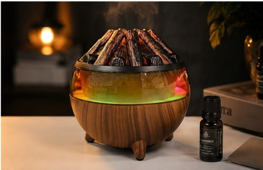 فواحة جهاز ناشر الزيوت العطرية بلهب الفحم à flamme de charbon de boisRA Diffuseur d'huiles essentielles humidificateur d'air