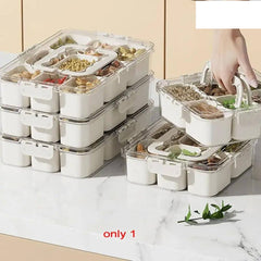 Plateau de service divisé en grilles avec couvercle Air-Tight