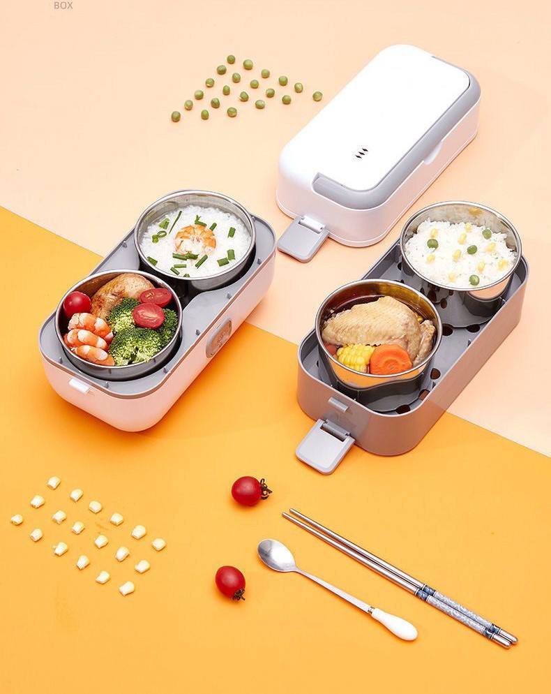 LunchBox Électrique Multifonction علبة غداء كهربائية متعددة الوظائف حاوية تسخين وطهي من الفولاذ المقاوم للصدأ