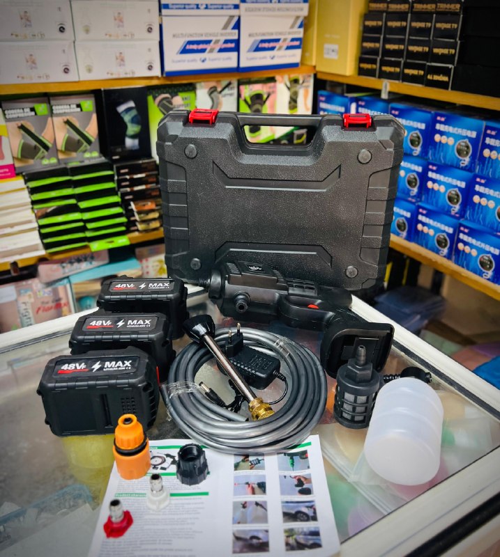 48V Rechargeable Water Sprayer- 3 Batteries مسدس رش المياه الكهربائي القابل للشحن 48V- بـ 3 بطاريات