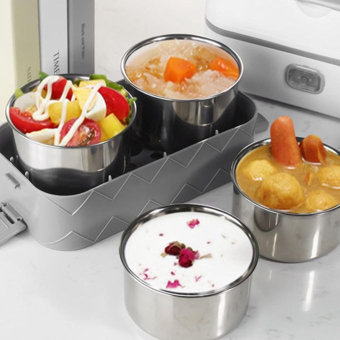 صندوق غداء ساخن وطباخ كهربائي متعدد الوظائف بسعة 2 لتر Boîte à repas lunch box chauffante et cuiseure électrique