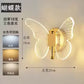 Applique murale LED en métal acrylique créatif contemporain avec papillon مصباح حائط LED معدني معاصر إبداعي من الأكريليك مع زهور الفراشة