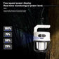 مصباح يدوي للتخييم يعمل بالطاقة الشمسية Lampe torche de camping solaire avec chargeur d'urgence rechargeable USB-C pour téléphones portables