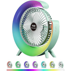 مروحة مكتبية ملونة Ventilateur de Bureau Coloré USB Mini Ventilateur Portable Silencieux