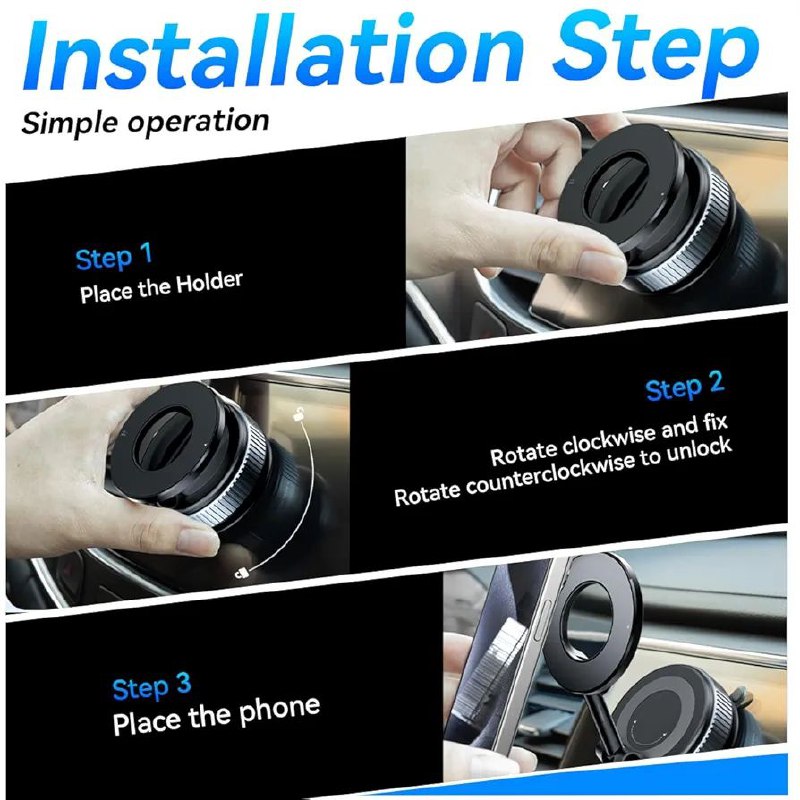 VACCUM SUCTION MAGNETIC BRACKET Support mobile portable