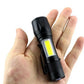 مصباح يدوي بثلاثة أوضاع، شحن USB، قابل للتكبير، مقاوم للماء، أسود TELESCOPIC ZOOM FLASHLIGHT lampe de poche 3 modes charge USB Zoomable imperméable à l'eau noir