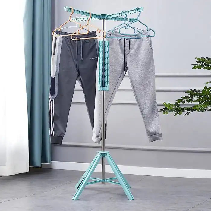 منشر نشار الغسيل القابل للطي والمزود بـ 8 أذرع  Etendoir à linge pliable à 8 bras est un séchoir vertical compact en métal et plastique