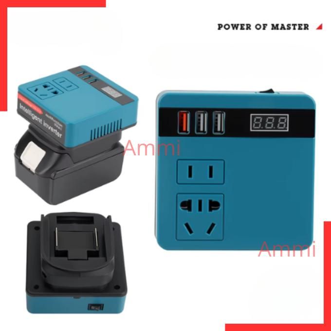 محوّل ذكي من 21 فولت إلى 220 فولت Convertisseur Intelligent 21V vers 220V Onduleur Multifonction avec USB et Affichage LED