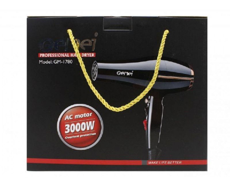 مجفف الشعر الاحترافي Gemei Professional Hair Dryer 3000 Watts