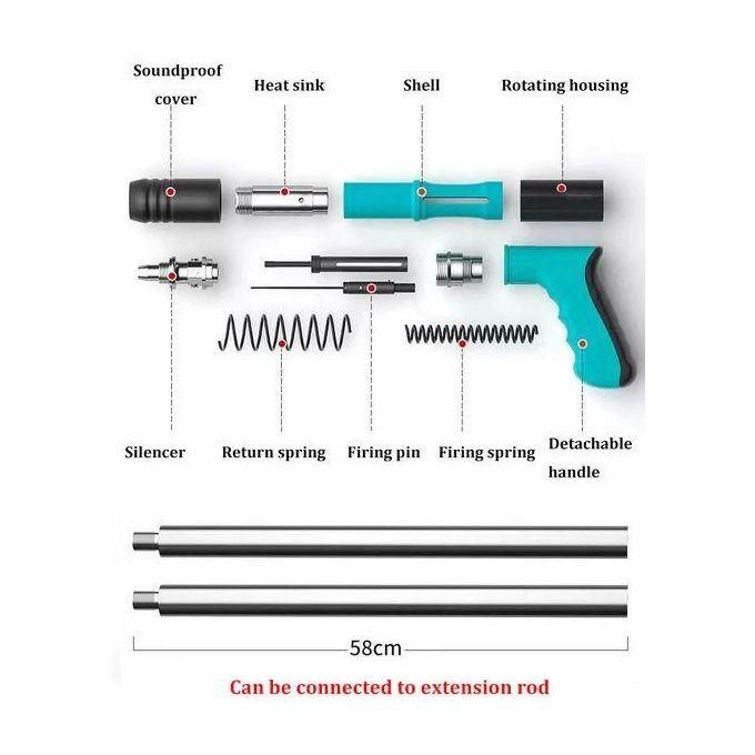 طقم تثبيت على الحائط مع مسدس يدوي وملحقات 100 مسمار Kit de fixation murale avec pistolet manuel et accessoires 100 CLOUS