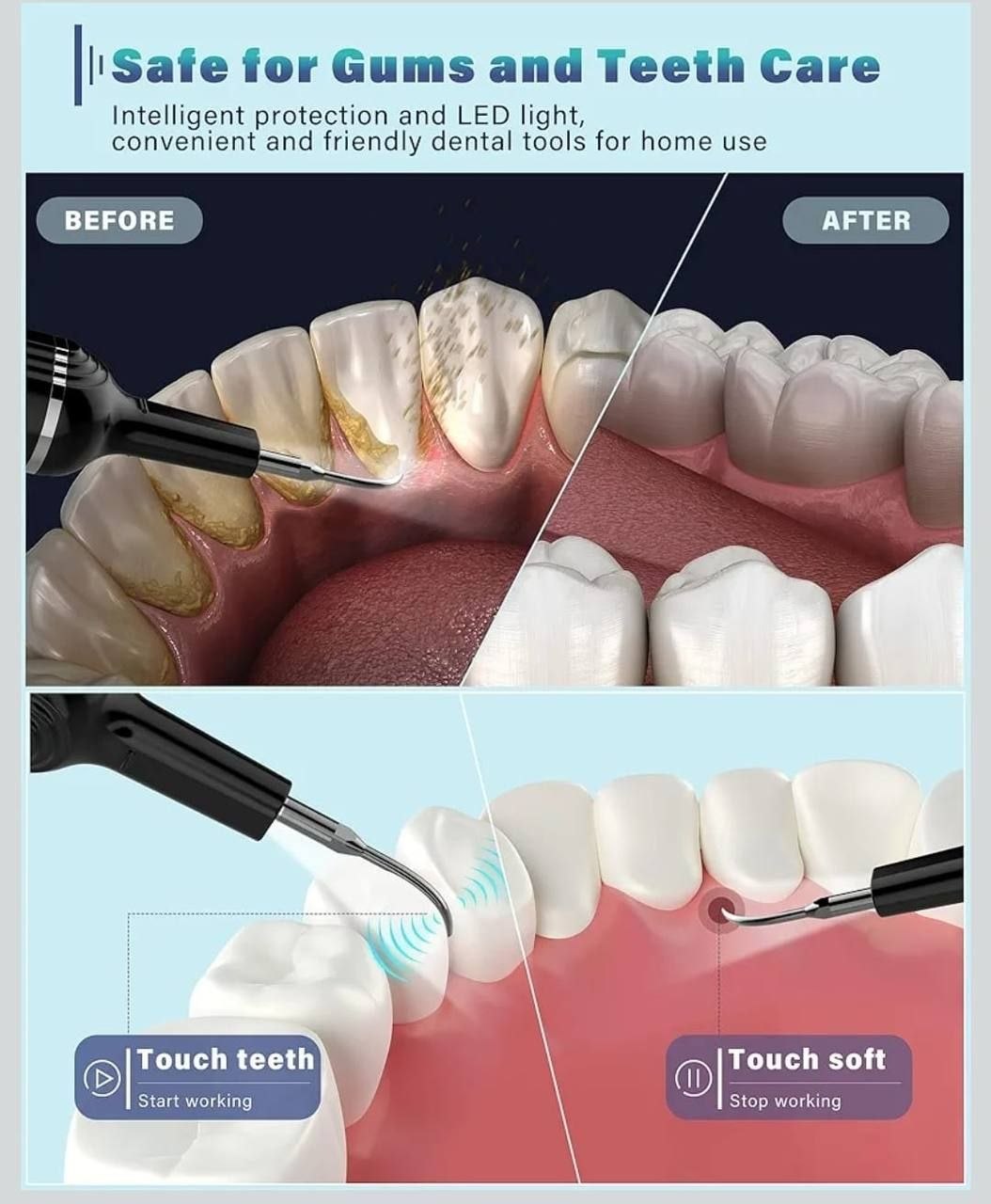 پاك العناية بالأسنان منظف الأسنان الكهربائي Electric teeth Cleaner