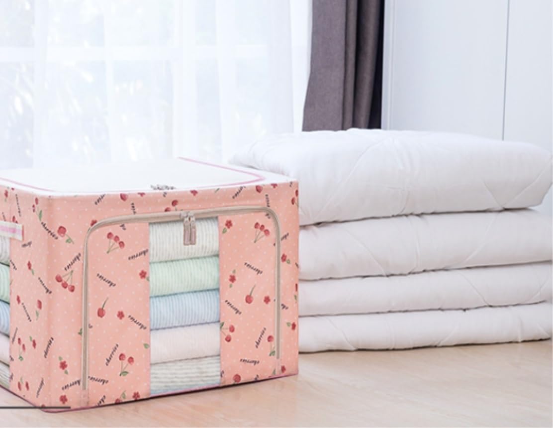 صندوق تخزين قابل للطي للملابس والأغطية واللحف منظم وحقيبة تخزين  Boite Rangement Vetement Pliable Vêtements Boîte De Rangement