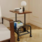 طاولة جانبية متحركة Table d'appoint mobile est un chariot de rangement compact avec roulettes