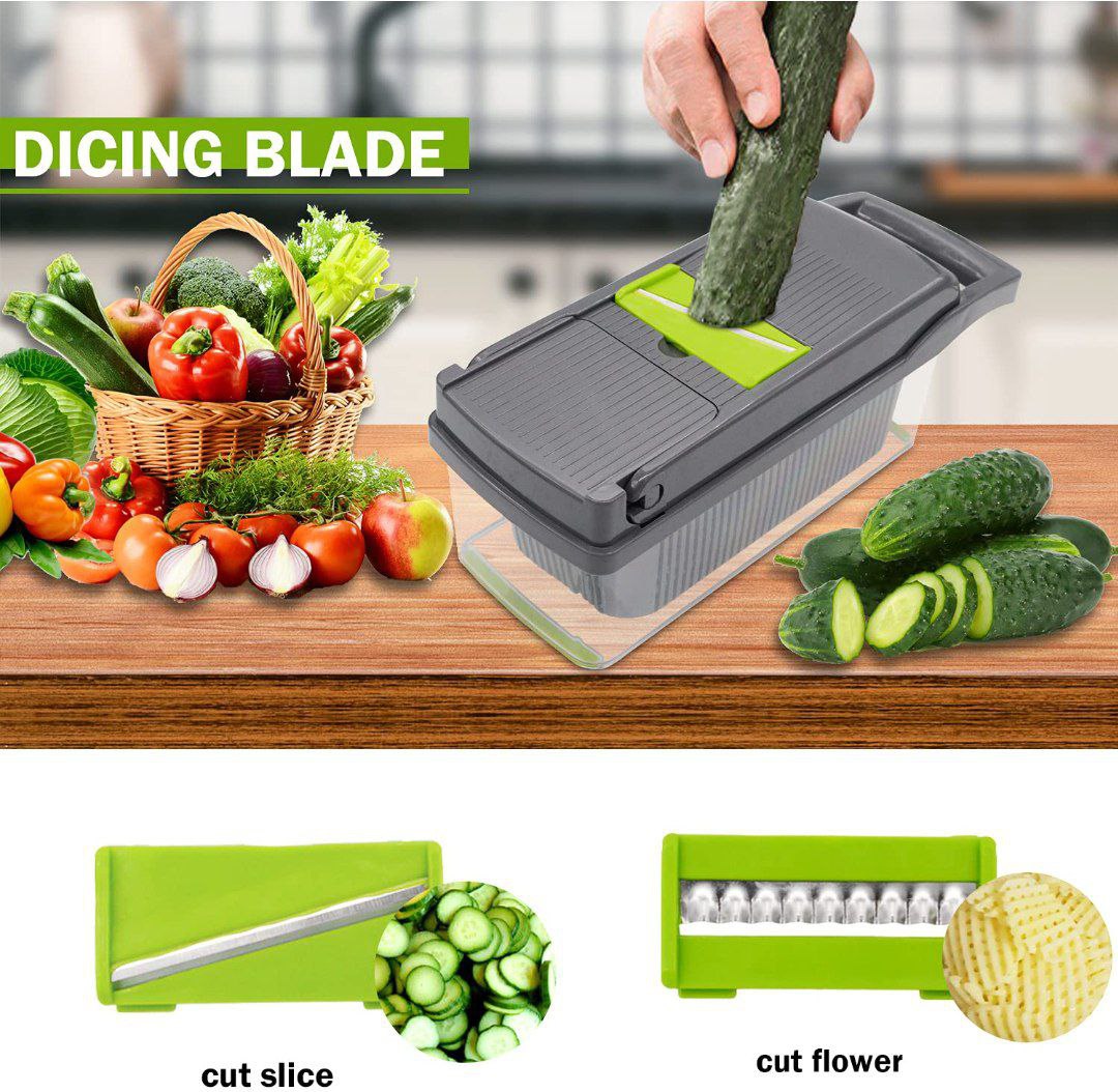 مفرمة الخضار قطاعة وقطاعة للخضراوات وجميع أنواع الفواكه Hachoir à légumes trancheuse et coupe-légumes