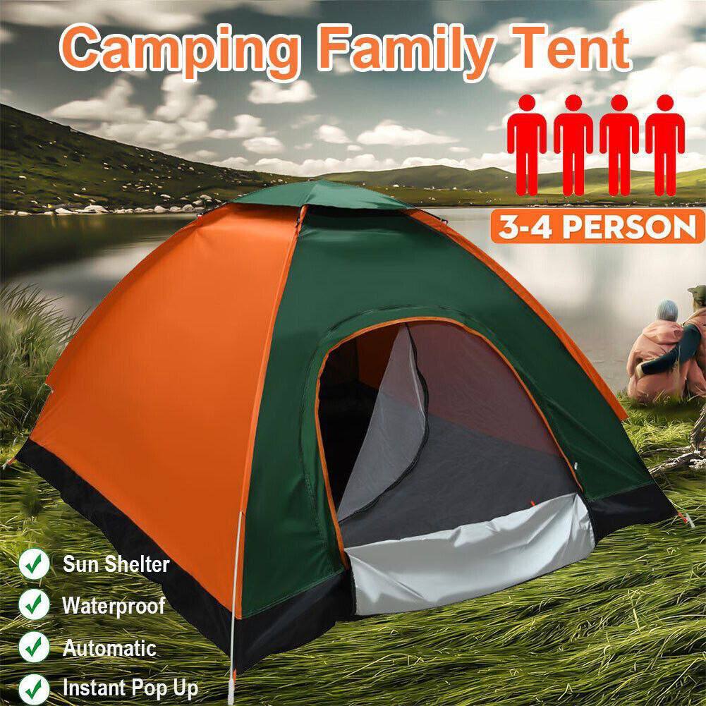 خيمة تخييم متعددة الألوان تتسع لأربعة أشخاص Tentes multicolor de Camping 4 PERSONNES ,208x208x145 cm