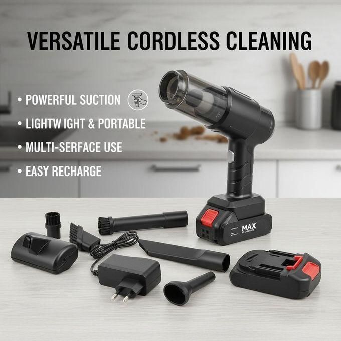 مكنسة كهربائية يدوية لاسلكية عالية الطاقة Aspirateur à Main Sans Fil Haute Puissance Kit de Nettoyage Complet pour Maison et Voiture
