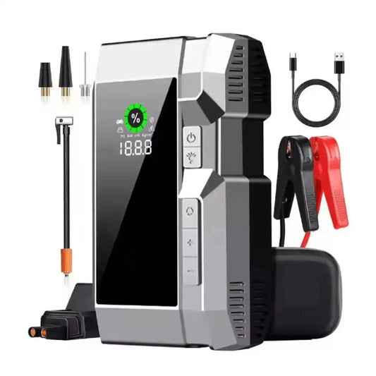 جهاز تشغيل السيارة وضاغط هواء Booster de démarrage et compresseur d'air 4-en-1