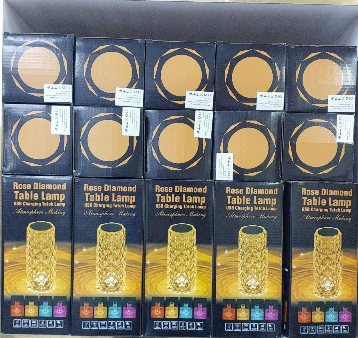 Rose Diamond Table Lamp Lampe de table diamant rose مصباح طاولة روز دايموند