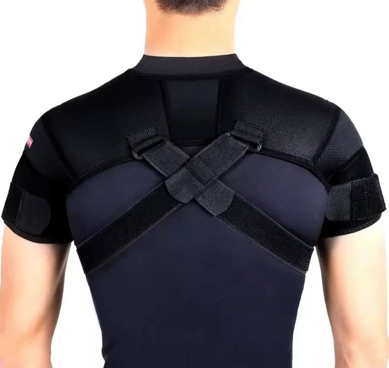 دعامة كتف مزدوجة قابلة للتعديل لتصحيح الظهر، حزام دعم الكتف Correcteur de dos double attelle d'épaule réglable