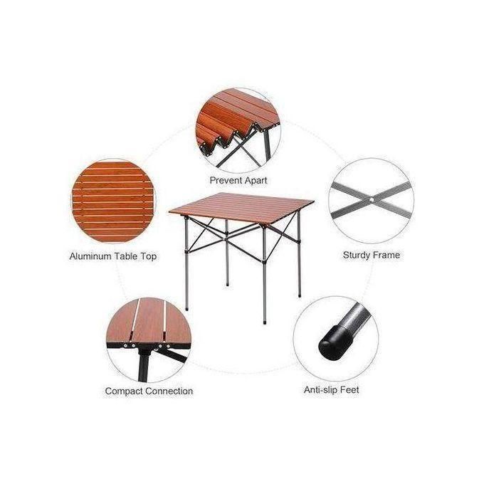طاولة نزهة وتخييم قابلة للطي من الألمنيوم 52 سم Table de pique-nique et camping pliante en aluminium