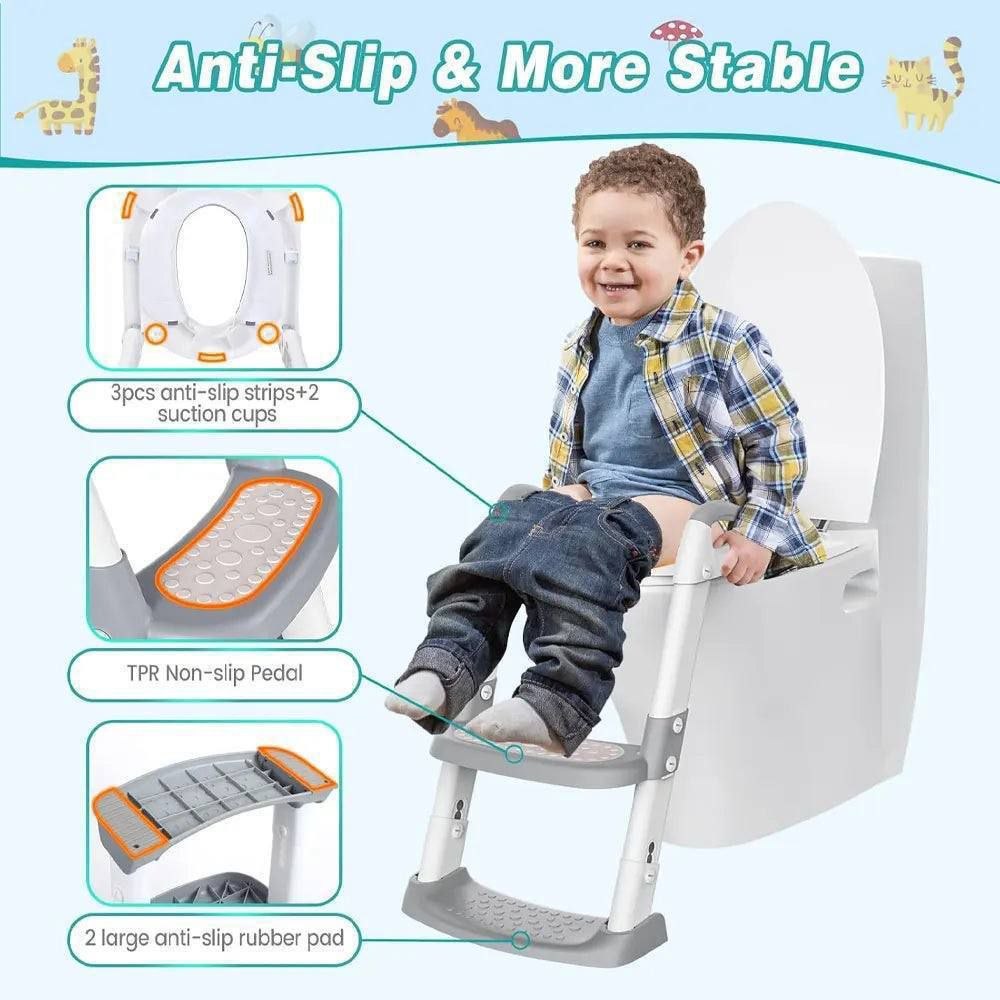 كرسي مرحاض قابل للطي، مقعد مرحاض مع درجات Chaise toilette pliable pliant siège de toilette