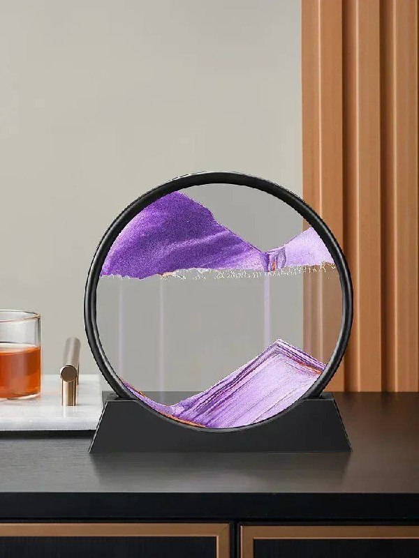 sablier 3D en mouvement liquide, cadre en verre pour garçons et filles