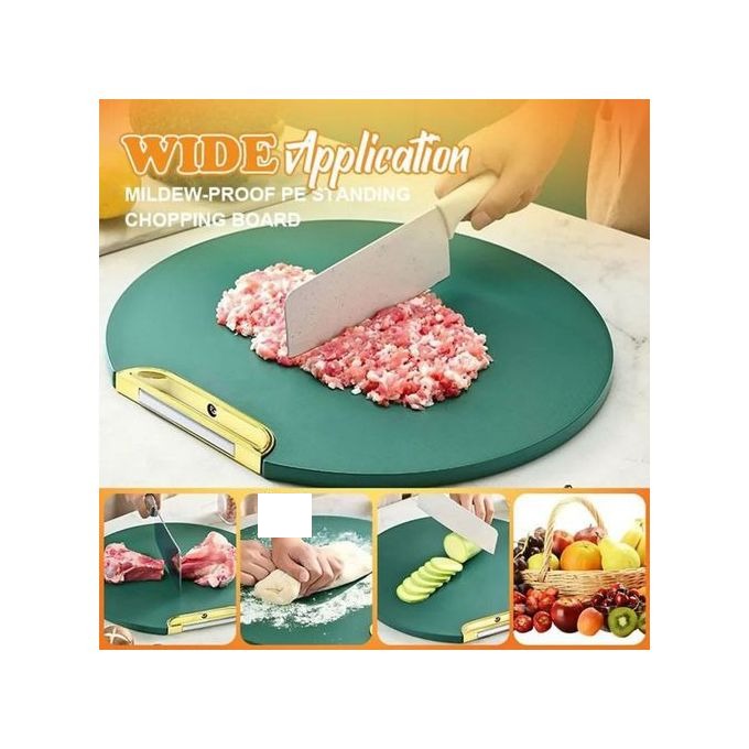Planche à découper ronde double face en plastique pour les fruits et légumes et Viande لوح تقطيع بلاستيكي دائري مزدوج الجوانب للفواكه والخضراوات واللحوم
