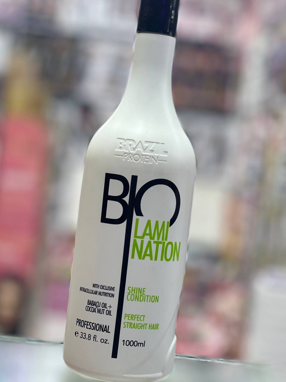 BIO LAMINATION 1000ml بو  أمة لامي  مع التغذية الحصرية داخل الخلايا  زيت باباجو  زيت جوز الكاكاو