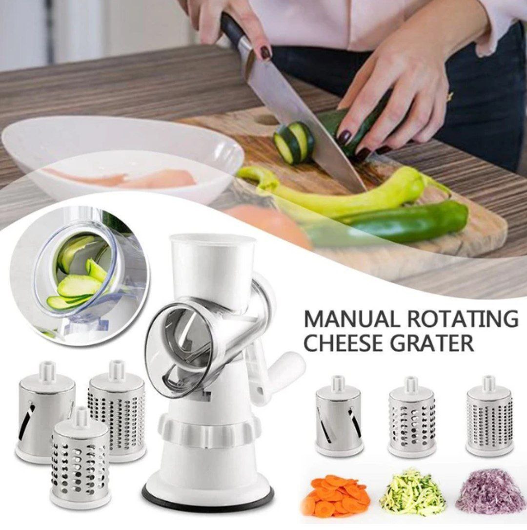 قطاعة خضراوات، مفرمة جبن يدوية للمطبخ Coupe-légumes et trancheuse, hachoir à fromage de cuisine