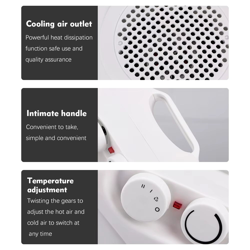 سخان كهربائي 3 في 1 ومروحة تكييف هواء محمولة Chauffage électrique 2000W Mini radiateur soufflant portable