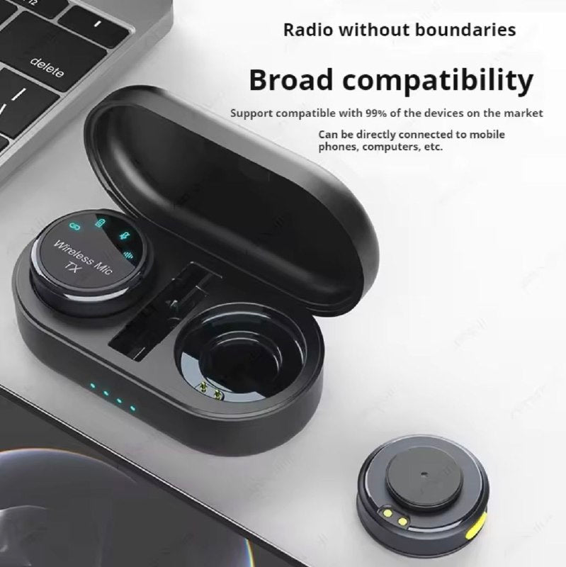 Micro cravate sans fil 2.4GHZ Microphone cravate sans fil Magnétique