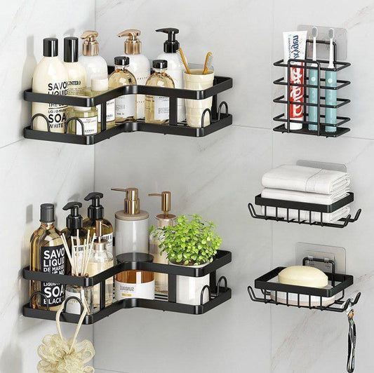 رف زاوية للاستحمام Étagère de Douche Rangement Élégant Sans Perçage