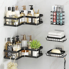 رف زاوية للاستحمام Étagère de Douche Rangement Élégant Sans Perçage