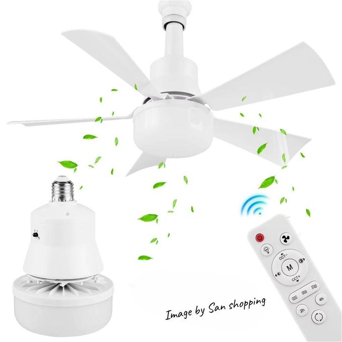 Ventilateur de plafond avec éclairage, télécommande, ampoule, 3 couleurs d'éclairage مروحة سقف مزودة بإضاءة، وجهاز تحكم عن بعد، ومصباح، وثلاثة ألوان إضاءة
