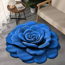 سجادة أنيقة بتصميم زهور لغرفة النوم والحمام وغرفة المعيشة Tapis de sol en boue de diatomée imprimé Floral 3D