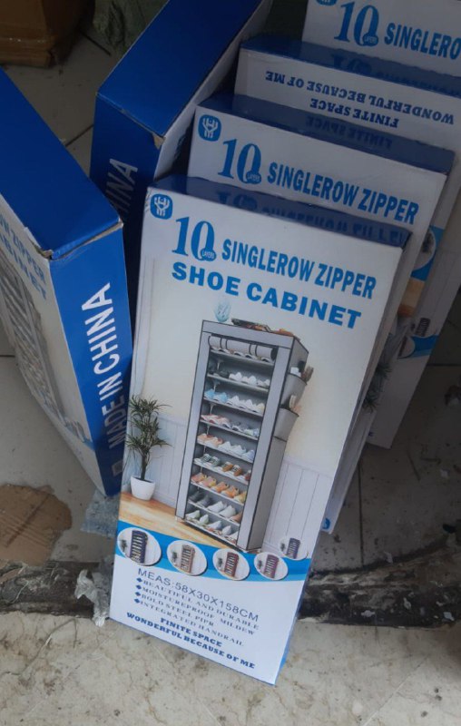 10 SINGLEROW ZIPPER SHOE CABINET