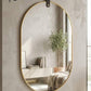 مرآة حائط دائرية بتصميم أنيق وبسيط، قطعة ديكور Miroir mural rond au design épuré et élégant pièce décorative