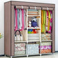 88130  Armoire de rangement pliable 130× 45×175cm خزانة ملابس لغرفة النوم، وحدة تخزين ملابس قماشية