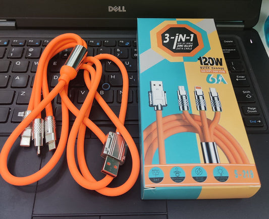 Data Cable 120W 3in1 6A