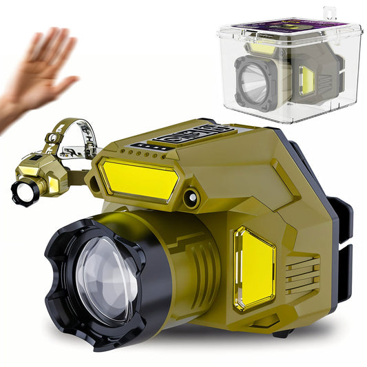 Lampe frontale rechargeable avec capteur de mouvement مصباح مع مستشعر حركة