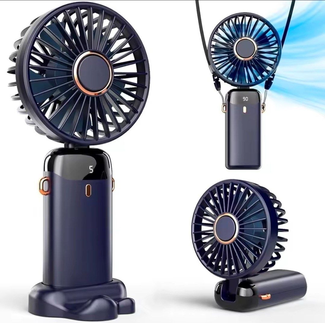 Ventilateur Portable, Mini Ventilateur de Poche مروحة محمولة، مروحة جيب صغيرة، قابلة لإعادة الشحن عبر منفذ USB، 5