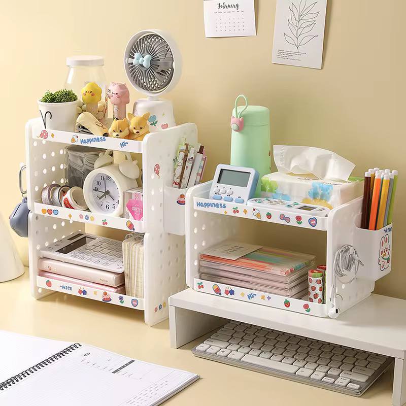 Support De Rangement De Bureau Double Couch رف تخزين مكتبي مزدوج الطبقات