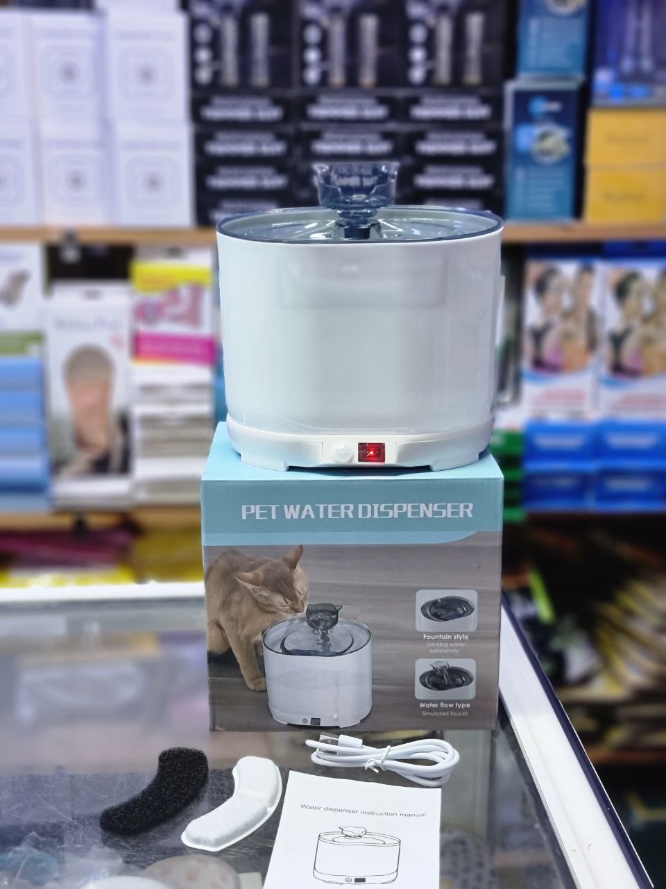 Pet Waterdispenser Smart Cat Water Fountain with Motion Sensor  نافورة مياه ذكية للقطط بمستشعر الحركة