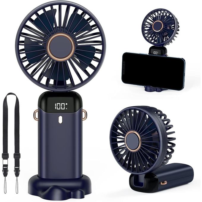 Mini ventilateur portable pliable avec un écran LED مروحة صغيرة محمولة قابلة للطي مزودة بشاشة LED